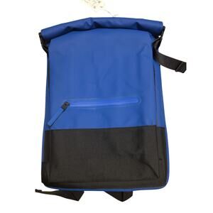 Rains Waterproof Rolltop Backpack Blue Black NWT